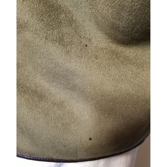 Members Only VTG Womens Faux Suede Green Buckle Vest Top Faux Sherpa  XS     T24 - Picture 12 of 13